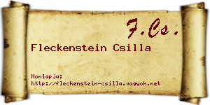 Fleckenstein Csilla névjegykártya